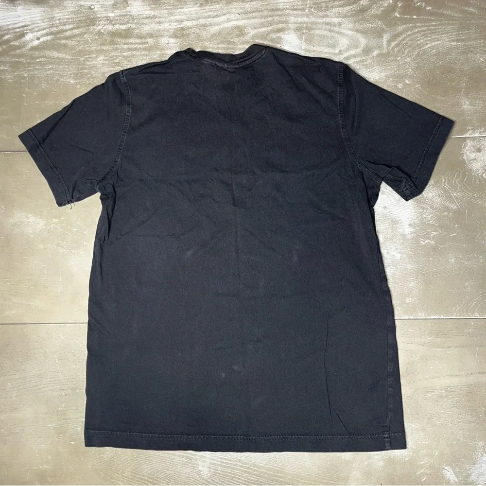 Adidas Black White Logo Short Sleeve Tee Shirt Men’s Medium EUC